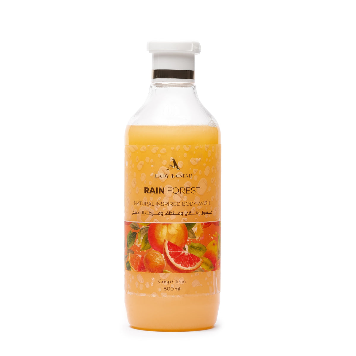 Rain Forest body wash, Crisp Clean, 500 ml bottle