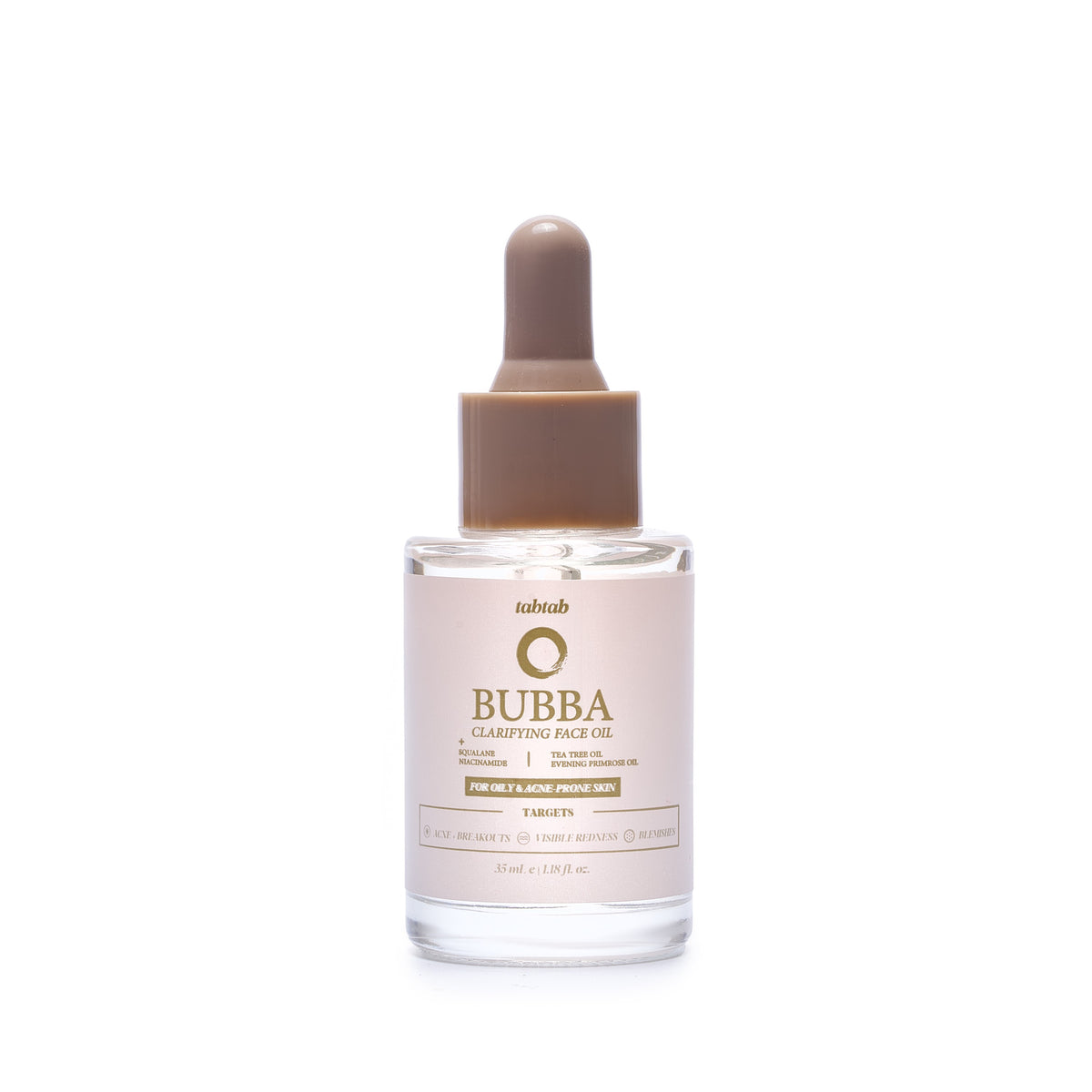 Bubba Clarifying Face Oil, 35 ml dropper bottle, front
