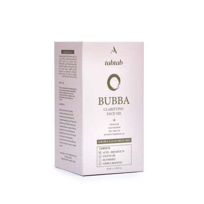 Bubba Clarifying Face Oil carton, three-quarter view