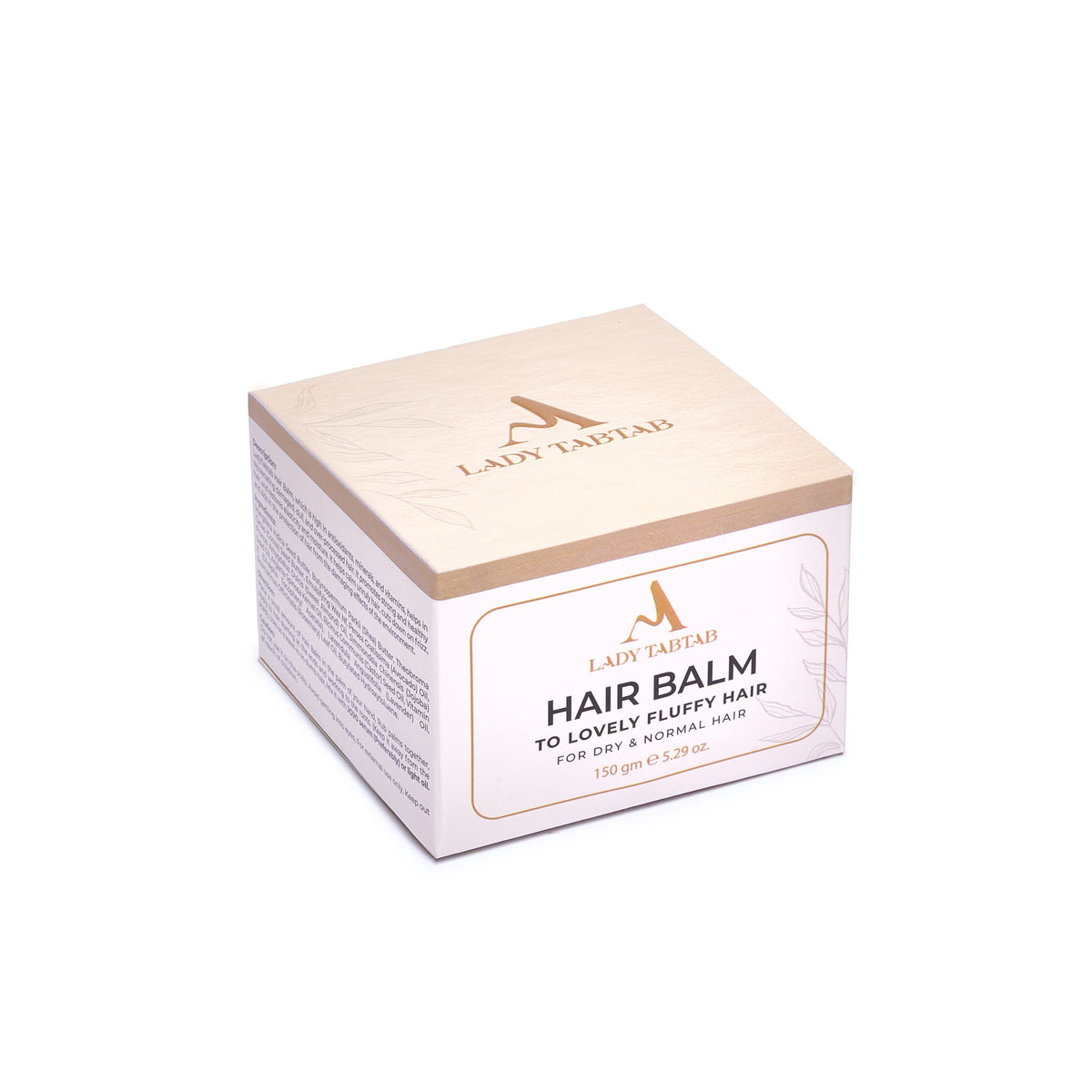 Fluffy Hair Balm carton, angle