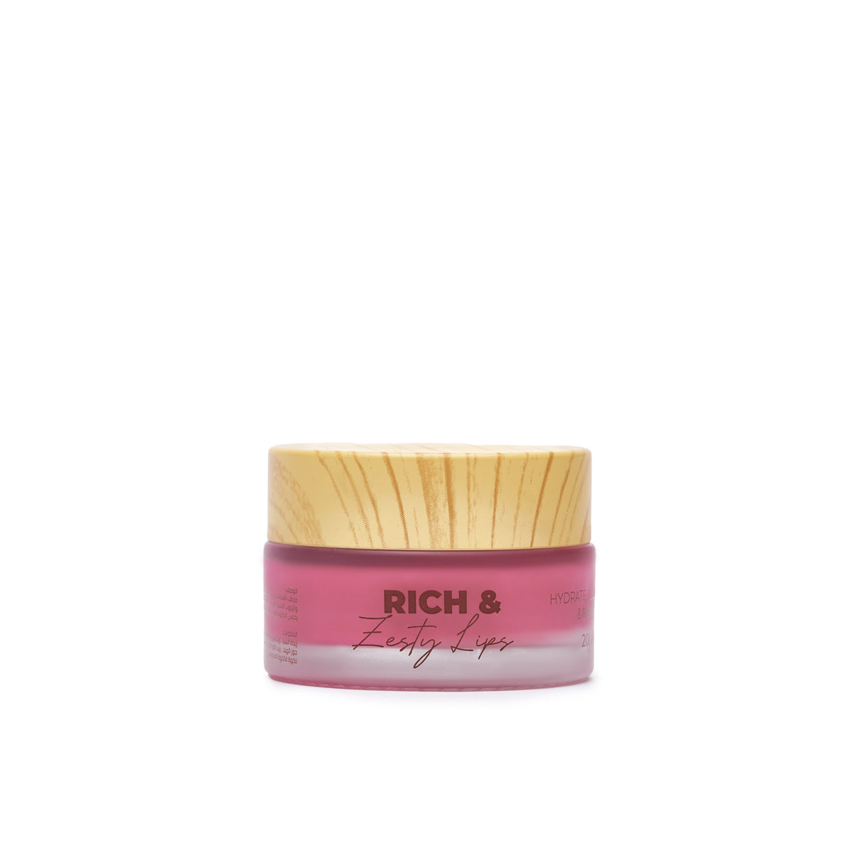 LipLam Barrier Lip Balm — Berry Rose, 20 g jar open showing balm