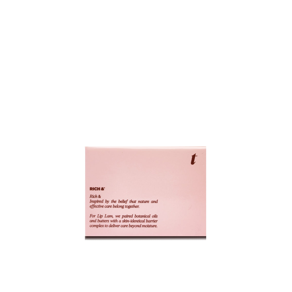 LipLam Barrier Lip Balm — Blush Pink, carton back