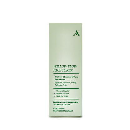 Willow Flow Face Toner carton, front panel